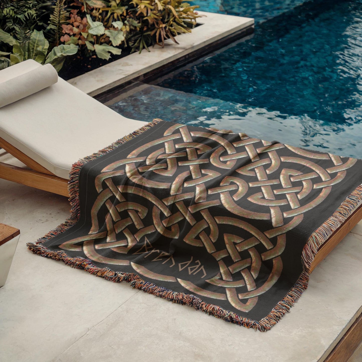 Celtic Woven Blanket – Irish Knotwork Throw | Custom Cotton Heritage Bedspread