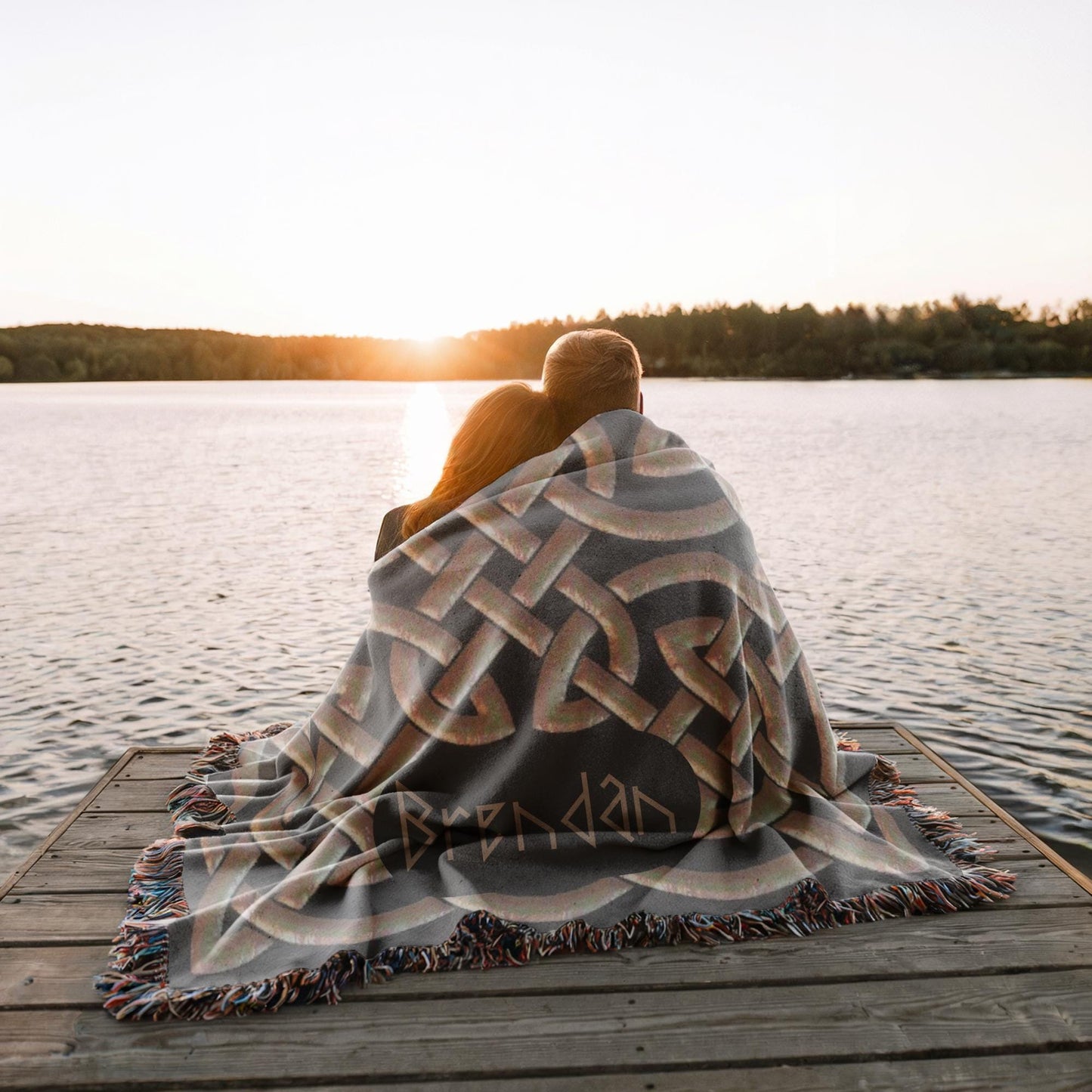 Celtic Woven Blanket – Irish Knotwork Throw | Custom Cotton Heritage Bedspread